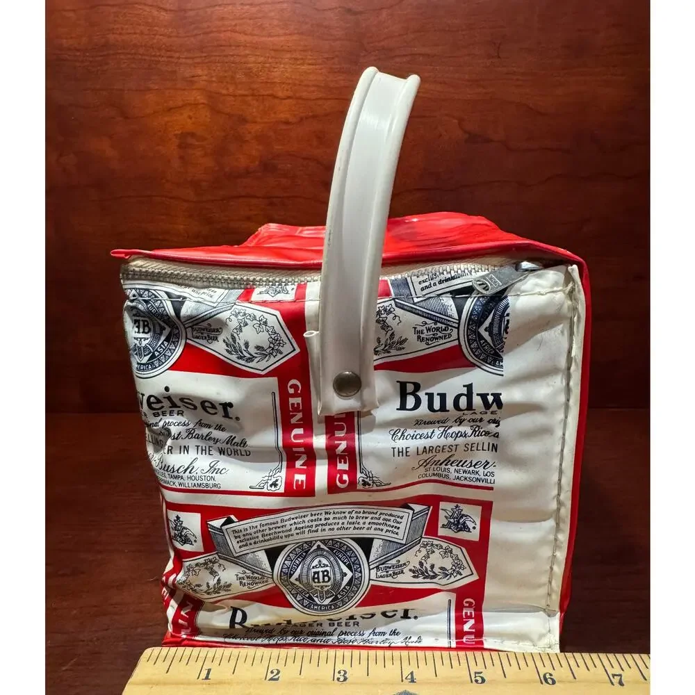 Vintage Budweiser Insulated Soft Shell Lunch Box Six Pack Bag Cooler